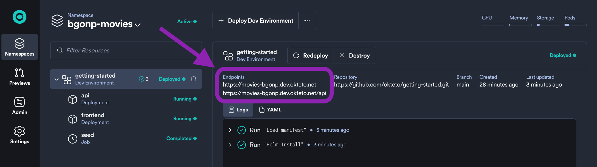 Movies Onboard Endpoints